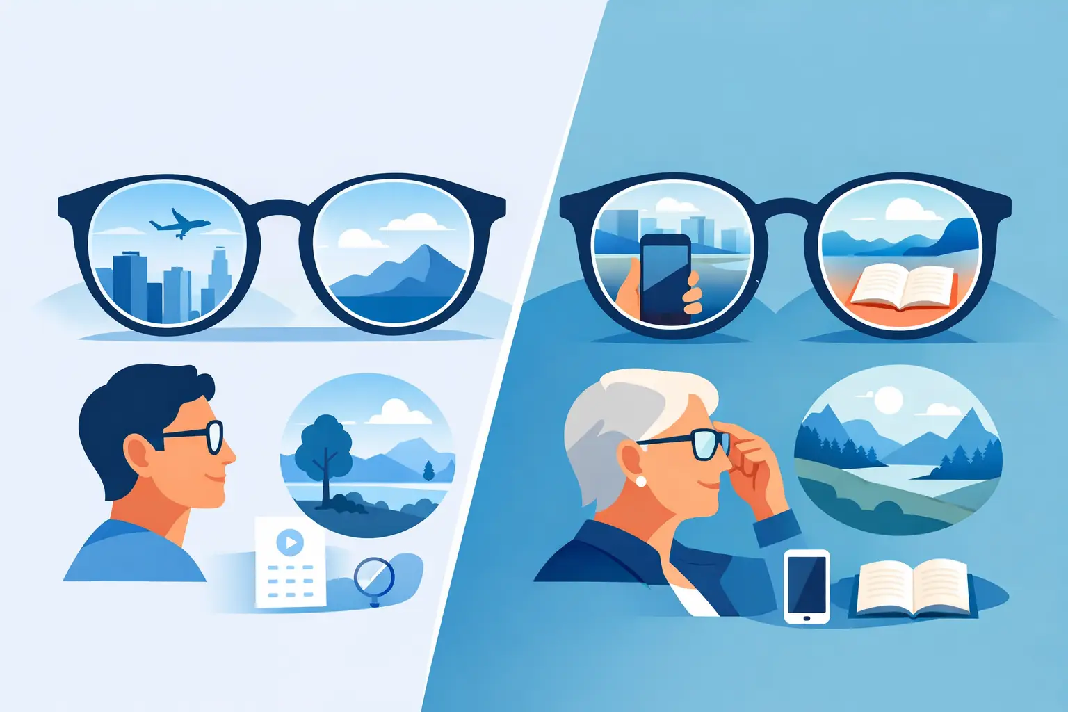 Single Vision Versus Progressive Lenses