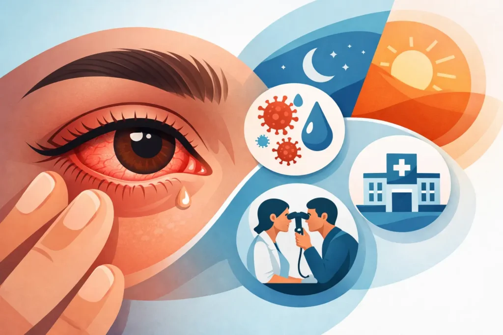 Red Eye Causes in Adults and When to Get Care